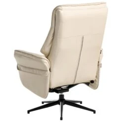 ERATO - Relaxfauteuil Met Voetenbank - Beige - Veganistisch Leer -Leen Bakker Fauteuils 00ba0e3373b947208330582257d531e9