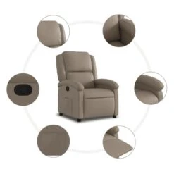 VidaXL - Fauteuil - Bruin - Kunstleer -Leen Bakker Fauteuils 00bb8856d4474b0b9faab96da3b365c7