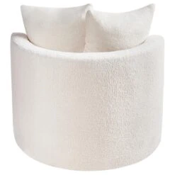 DALBY - Fauteuil - Wit - Bouclé -Leen Bakker Fauteuils 0134be7bfd294e68aa8a6be6c4fb2b65