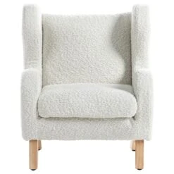 FARUM - Kinderfauteuil - Gebroken Wit - Bouclé -Leen Bakker Fauteuils 01e4bee8b61145fd91c11067d7b8bef0