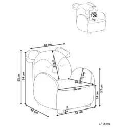 HERVIK - Kinderfauteuil - Taupe - Polyester -Leen Bakker Fauteuils 025b37b71f144ae3b9f2d811edf4259b