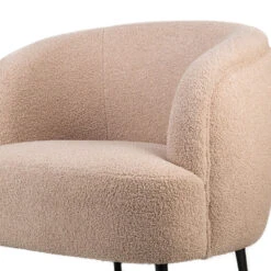 Salonstoel Van Metaal En Beige Lussen -Leen Bakker Fauteuils 028106bc7ef84b21ba31ebfb49649a49