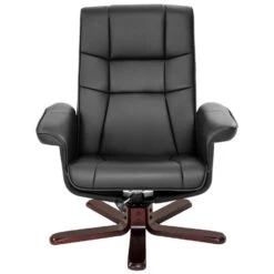 Tectake TV-fauteuil Met Krukje Model I, Zwart/bruin -Leen Bakker Fauteuils 02cf9fcf4586472a9badd0be0917e666