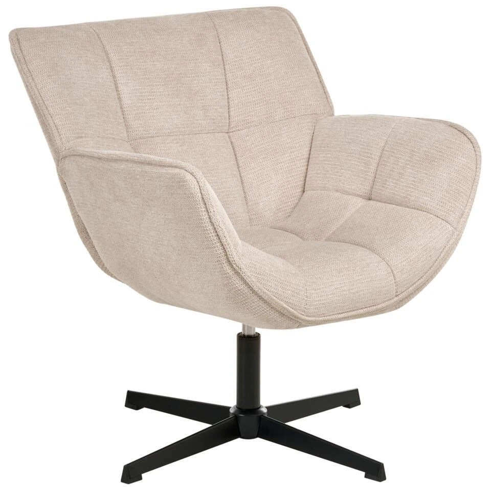 AUMA - Fauteuil - Beige - Polyester 5 AUMA - Fauteuil - Beige - Polyester - Afbeelding 5