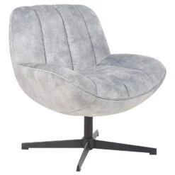LIA - Fauteuil Met Hocker - Grijs - Fluweel -Leen Bakker Fauteuils 0426e76a954349e0bf720eb6233083a1