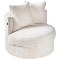 DALBY - Fauteuil - Wit - Bouclé -Leen Bakker Fauteuils 04bd5d212448477aab059c716fe9d0f3