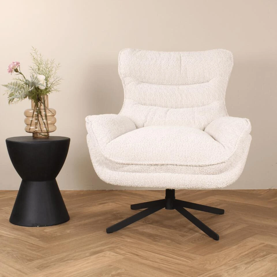 DS4U - Artur Draaifauteuil - Crème 3 DS4U - Artur Draaifauteuil - Crème - Afbeelding 3