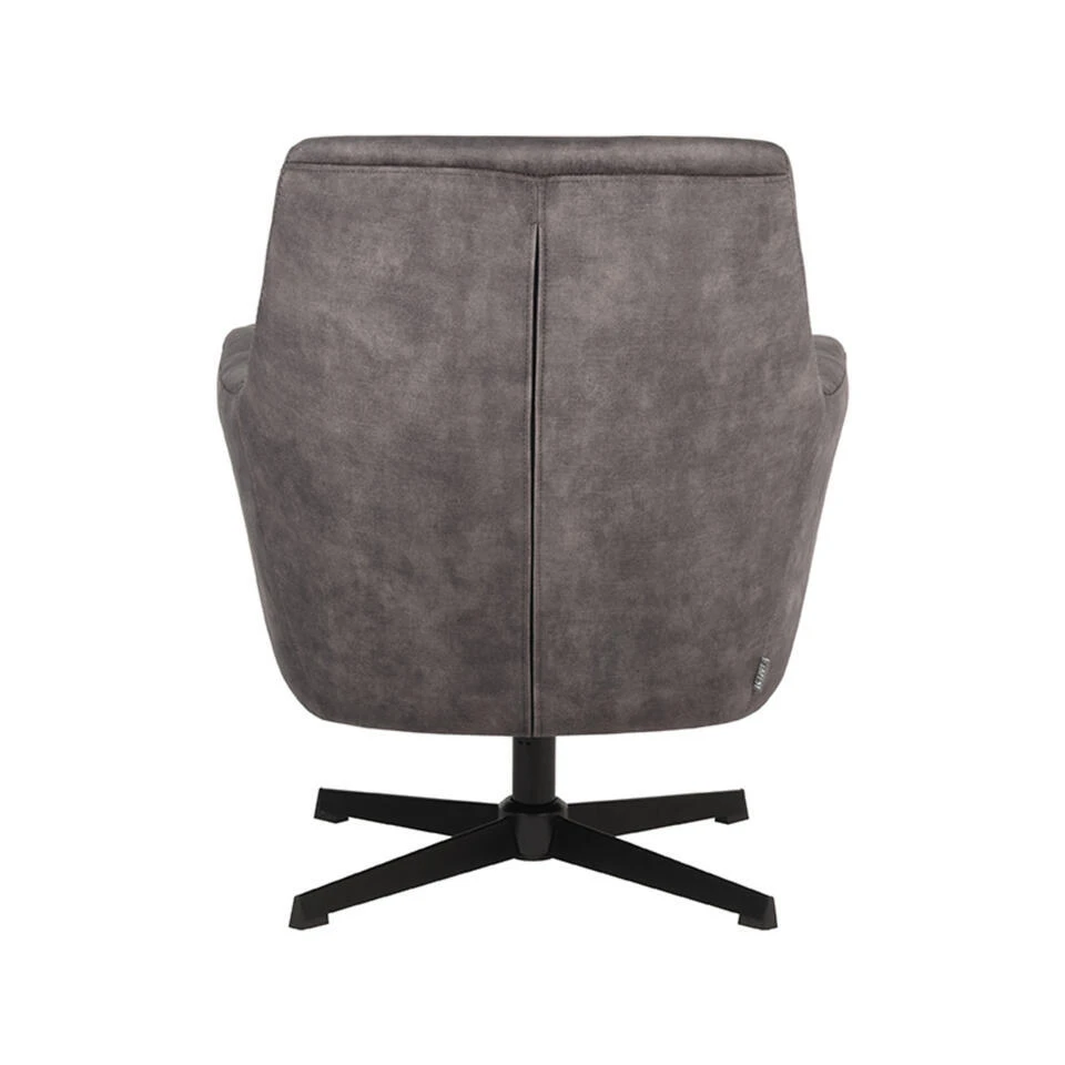 LABEL51 Fauteuil Toby Antraciet Velours 4 LABEL51 Fauteuil Toby Antraciet Velours - Afbeelding 4