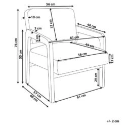 HJO - Fauteuil - Wit - Bouclé -Leen Bakker Fauteuils 0a38a4a091a84582b272954b26ca4fb5