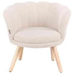 HALBY - Kinderfauteuil - Lichtbeige - Bouclé -Leen Bakker Fauteuils 0ad758789ff940a7b591acf9c02ed82e