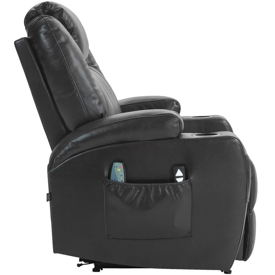 CLP Fauteuil Hepler Zwart Frame - Kunstleer - Bruin 4 CLP Fauteuil Hepler Zwart Frame - Kunstleer - Bruin - Afbeelding 4