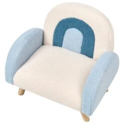 OMBO - Kinderfauteuil - Lichtblauw - Bouclé -Leen Bakker Fauteuils 0b899051e6404a1897d1c6add2c024b0