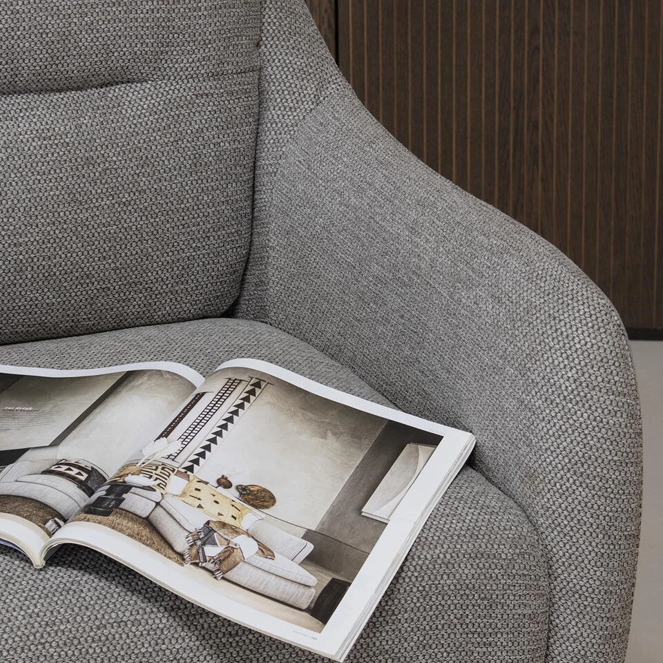 Fauteuil Draaibaar - Stof Taupe - 75x70x85cm - Matthias 6 Fauteuil Draaibaar - Stof Taupe - 75x70x85cm - Matthias - Afbeelding 6