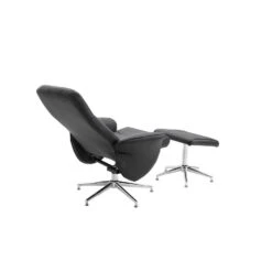 Svea - Veko Verstelbare Fauteuill Met Voetenbank - Lederlook - Zwart -Leen Bakker Fauteuils 0c2b4516e02146448ed622f763390e68