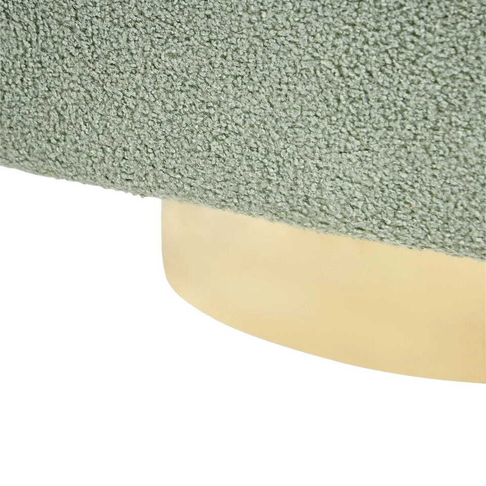 LAVIK - Fauteuil - Lichtgroen - Bouclé 5 LAVIK - Fauteuil - Lichtgroen - Bouclé - Afbeelding 5