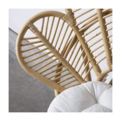 Giga Meubel Rotan Stoel - Zithoogte 43cm - 90x40x94cm - Leaf Chair Rotan -Leen Bakker Fauteuils 1000027546 0103