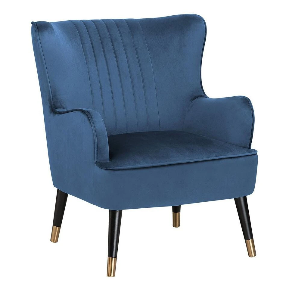 VARBERG - Fauteuil - Blauw - Fluweel 1 VARBERG - Fauteuil - Blauw - Fluweel