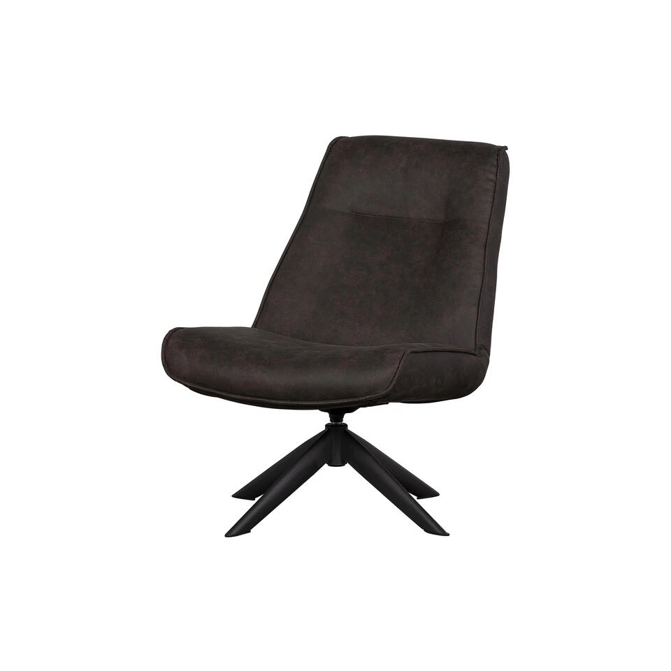 WOOOD Skyler Draaifauteuil - Kunstleer - Zwart - 94x67x85 2 WOOOD Skyler Draaifauteuil - Kunstleer - Zwart - 94x67x85 - Afbeelding 2