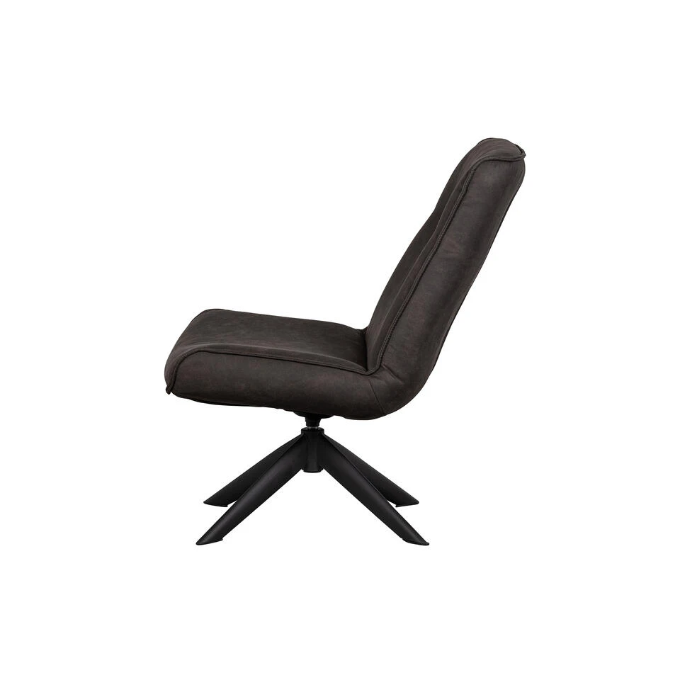 WOOOD Skyler Draaifauteuil - Kunstleer - Zwart - 94x67x85 4 WOOOD Skyler Draaifauteuil - Kunstleer - Zwart - 94x67x85 - Afbeelding 4