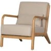 WOOOD Mark Fauteuil - Stof - Naturel - 75x67x82
