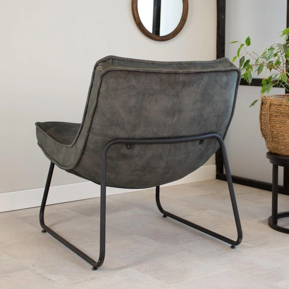 Fauteuil Lowen Velvet Groen - Stof - Groen 2 Fauteuil Lowen Velvet Groen - Stof - Groen - Afbeelding 2