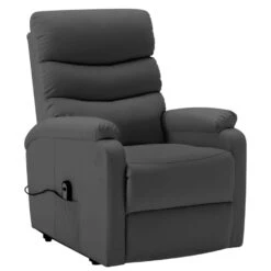 VidaXL Sta-op-stoel Kunstleer Antracietkleurig -Leen Bakker Fauteuils 1000041998 0102