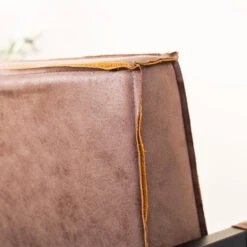 Industriële Leren Fauteuil Taupe Tiger - Leder - Taupe -Leen Bakker Fauteuils 1000042011 0103