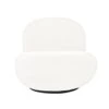 Giga Meubel Draaifauteuil Teddy Wit - Zithoogte 44cm - Fauteuil Swivel