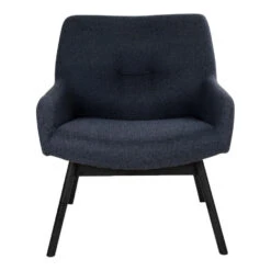 Giga Meubel Loungestoel Stof Donkergrijs/Zwart - Zithoogte 40cm -Leen Bakker Fauteuils 1000069892 0102