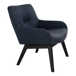 Giga Meubel Loungestoel Stof Donkergrijs/Zwart - Zithoogte 40cm -Leen Bakker Fauteuils 1000069892 0103