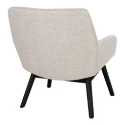 Giga Meubel Loungestoel Stof Zand/Zwart - Zithoogte 40cm -Leen Bakker Fauteuils 1000069905 0103