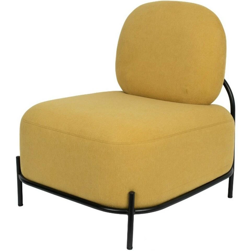 Puur Sundö Fauteuil - Vierkant - Stof - Geel 2 Puur Sundö Fauteuil - Vierkant - Stof - Geel - Afbeelding 2