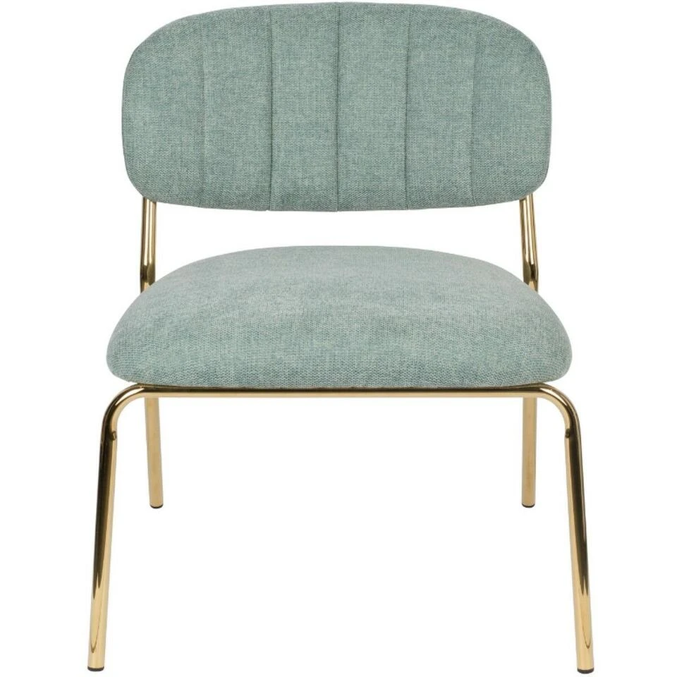 Puur Viken Fauteuil Lichtgroen/goud - Stof - Groen 3 Puur Viken Fauteuil Lichtgroen/goud - Stof - Groen - Afbeelding 3