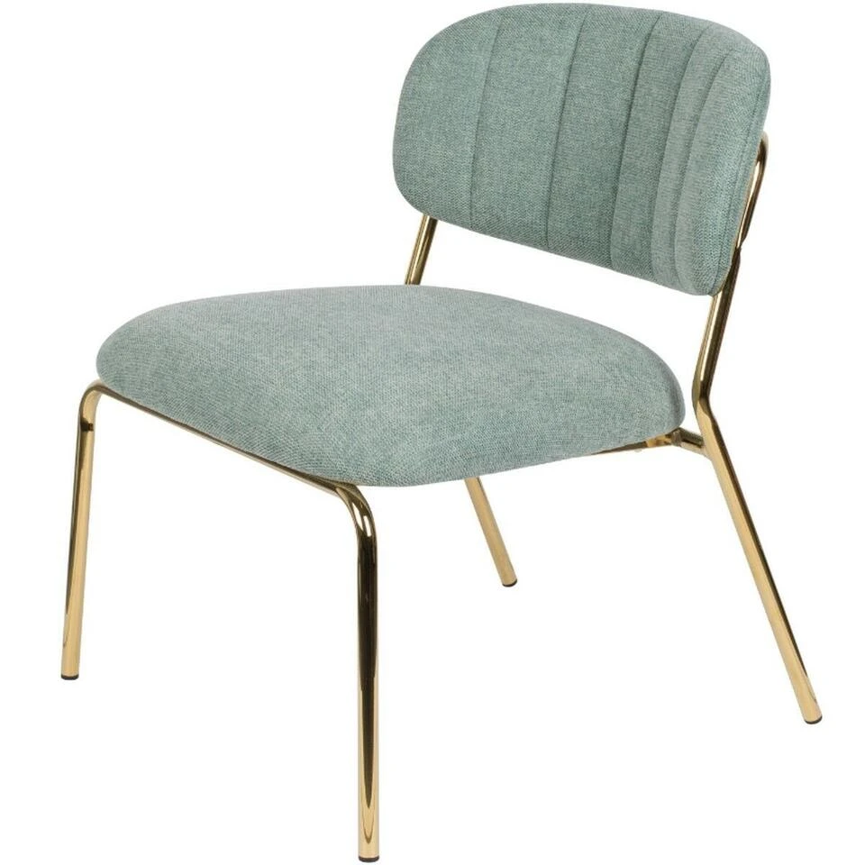 Puur Viken Fauteuil Lichtgroen/goud - Stof - Groen 1 Puur Viken Fauteuil Lichtgroen/goud - Stof - Groen