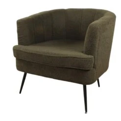 DS4U® Norah Fauteuil Teddy - Stof - Groen