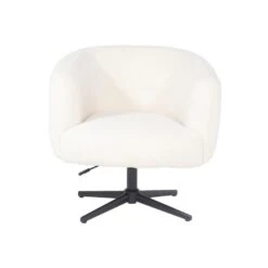 Giga Meubel Fauteuil Wit - Teddy - 78x78x71cm - Fauteuil Lisa