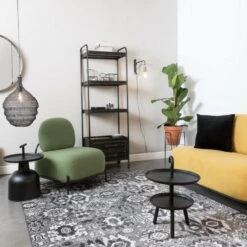 Puur Sundö Fauteuil - Vierkant - Stof - Groen -Leen Bakker Fauteuils 1000093600 0104