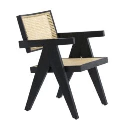 Morazan Stoel Zwart/naturel - Hout - Zwart