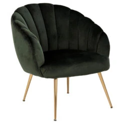 Sohome Fauteuil Garrick - Velvet - Dark Green/Gold