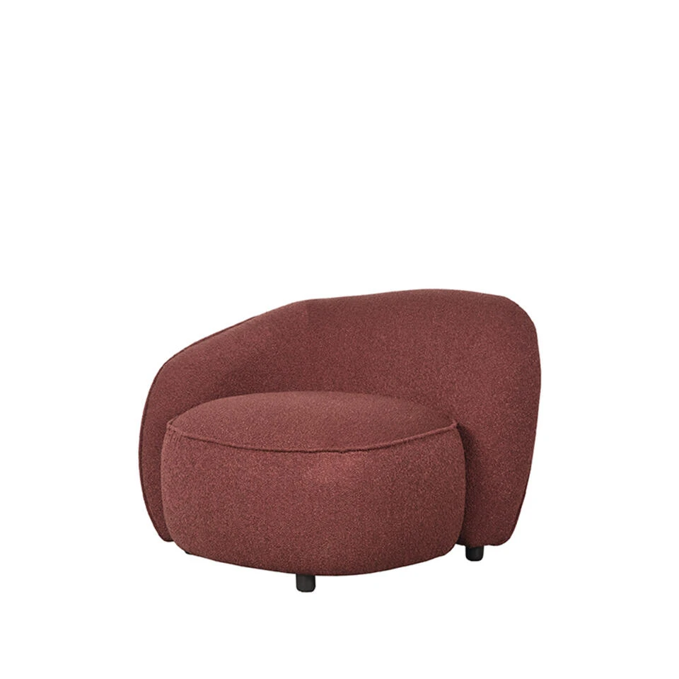 LABEL51 Fauteuil Livo Links - Winered - Boucle 3 LABEL51 Fauteuil Livo Links - Winered - Boucle - Afbeelding 3
