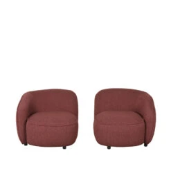 LABEL51 Fauteuil Livo Links - Winered - Boucle 7 LABEL51 Fauteuil Livo Links - Winered - Boucle -Leen Bakker Fauteuils 1000097883 0103
