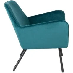 Puur Berg Fauteuil Velvet - Stof - Blauw -Leen Bakker Fauteuils 1000098379 0103
