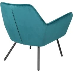 Puur Berg Fauteuil Velvet - Stof - Blauw -Leen Bakker Fauteuils 1000098379 0104
