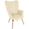CLP Fauteuil Garding Natura Frame - Stof - Creme