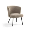 Furnihaus Fauteuil - Cindy - Boucle - Taupe - Stof - Set Van 2