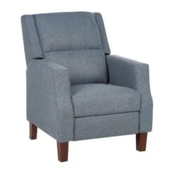 EGERSUND - TV-fauteuil - Blauw - Fluweel