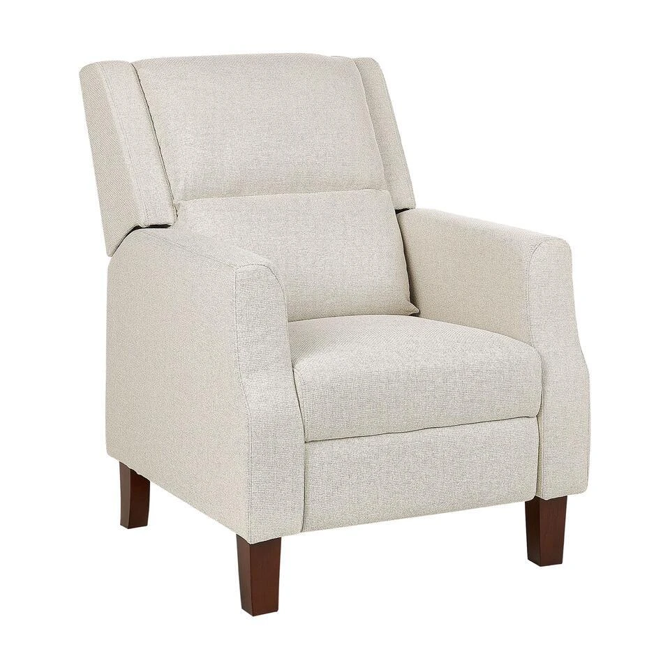 EGERSUND - TV-fauteuil - Beige - Fluweel 1 EGERSUND - TV-fauteuil - Beige - Fluweel