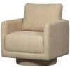 WOOOD Oscar Draaifauteuil - Chenille - Naturel - 64x78x79