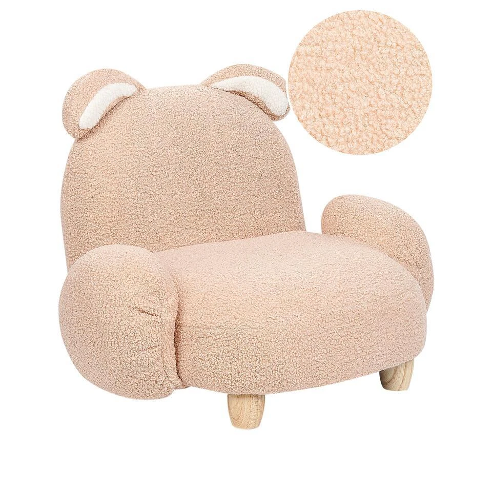 KANNA - Kinderstoel - Beige - Nepbont 1 KANNA - Kinderstoel - Beige - Nepbont