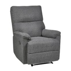 EVERTON - TV-fauteuil - Grijs - Polyester